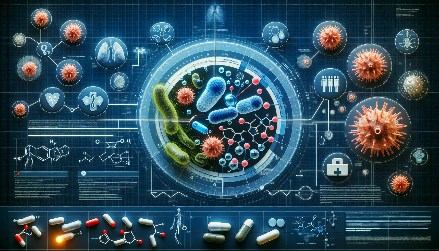 Image of various types of antibiotic pills and capsules